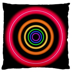 Neon Light Abstract Large Flano Cushion Case (one Side) by Bajindul