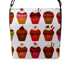 Chocolate Cake Muffin Flap Closure Messenger Bag (l) by Bajindul