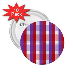 Gingham Pattern Line 2 25  Buttons (10 Pack) 