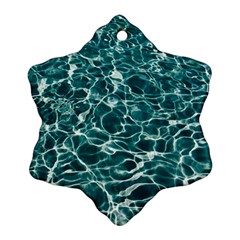 Pool Swimming Pool Water Blue Ornament (snowflake) by Pakrebo