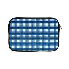 Gingham Plaid Fabric Pattern Blue Apple Ipad Mini Zipper Cases by HermanTelo