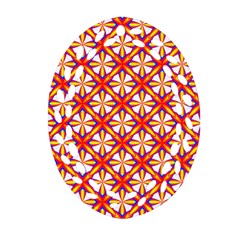 Hexagon Polygon Colorful Prismatic Ornament (oval Filigree) by HermanTelo