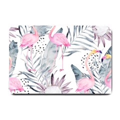 Tropical Flamingos Small Doormat  by Sobalvarro