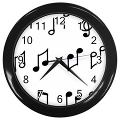 Piano Notes Music Wall Clock (black) by HermanTelo