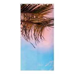 Two Green Palm Leaves On Low Angle Photo Shower Curtain 36  X 72  (stall)  by Pakrebo