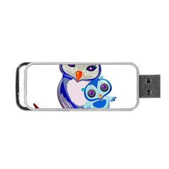 Owl Mother Owl Baby Owl Nature Portable Usb Flash (one Side) by Sudhe
