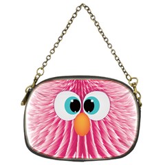 Bird Fluffy Animal Cute Feather Pink Chain Purse (two Sides) by Sudhe