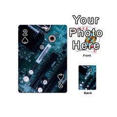 Green And Black Computer Motherboard Playing Cards 54 Designs (mini) by Wegoenart