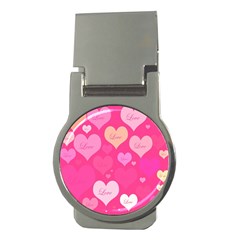 Heartsoflove Money Clips (round)  by designsbyamerianna