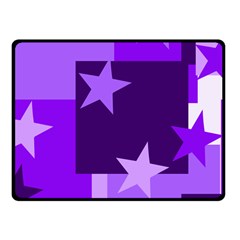 Purple Stars Pattern Shape Fleece Blanket (small) by Alisyart