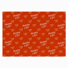 Motivational Happy Life Words Pattern Large Glasses Cloth (2 Sides) by dflcprintsclothing