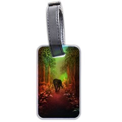 The Lonely Wolf In The Night Luggage Tag (two Sides) by FantasyWorld7