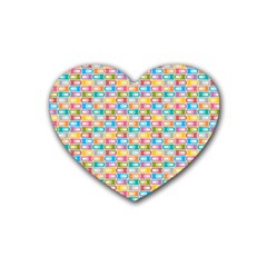 Seamless Pattern Background Abstract Rubber Coaster (heart)  by Simbadda