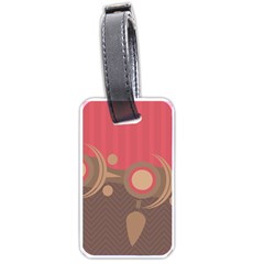 Background Tribal Ethnic Red Brown Luggage Tag (one Side) by Simbadda