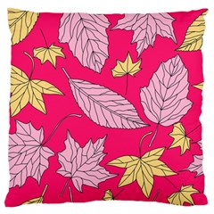 Autumn Dried Leaves Dry Nature Standard Flano Cushion Case (two Sides) by Simbadda