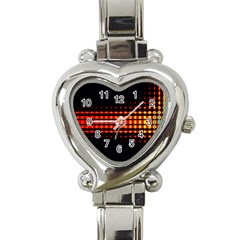 Signal Background Pattern Light Heart Italian Charm Watch by Sudhe