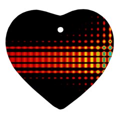 Signal Background Pattern Light Heart Ornament (two Sides) by Sudhe