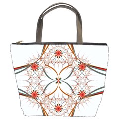 Artwork Fractal Allegory Art Floral Bucket Bag by Sudhe