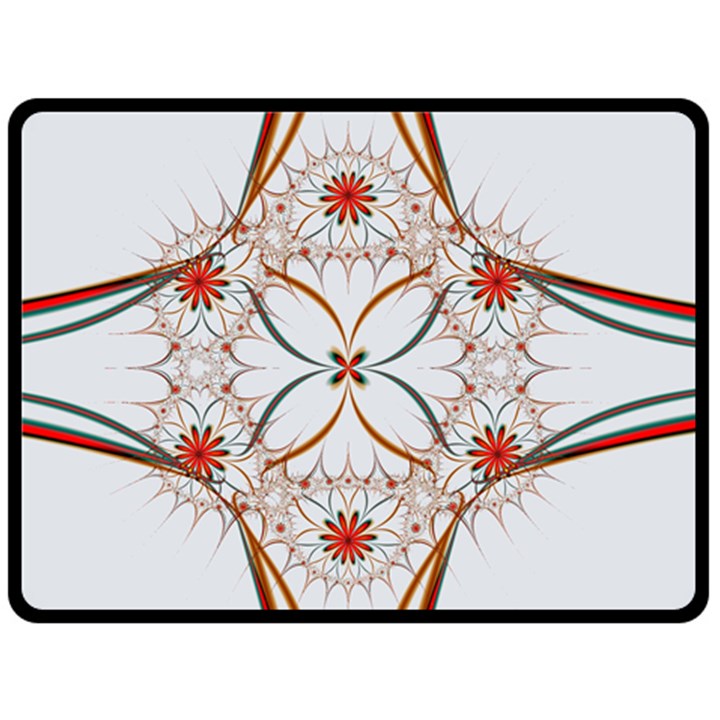 Artwork Fractal Allegory Art Floral Double Sided Fleece Blanket (Large) 