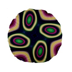 Abstract Artwork Fractal Background Art Pattern Standard 15  Premium Flano Round Cushions by Sudhe