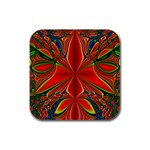 Abstract Abstract Art Fractal Rubber Square Coaster (4 pack) 