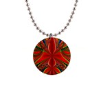 Abstract Abstract Art Fractal 1  Button Necklace