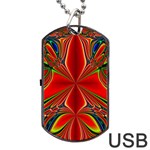 Abstract Abstract Art Fractal Dog Tag USB Flash (One Side)