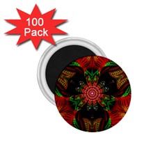 Artwork Art Fractal Flower Design 1 75  Magnets (100 Pack)  by Pakrebo