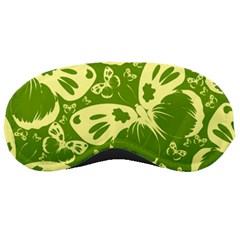 Butterflies Pattern Background Green Decoration Repeating Style Sketch Sleeping Mask by fashionpod