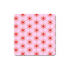 Texture Star Backgrounds Pink Square Magnet by HermanTelo