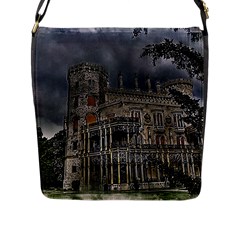 Castle Mansion Architecture House Flap Closure Messenger Bag (l) by Wegoenart