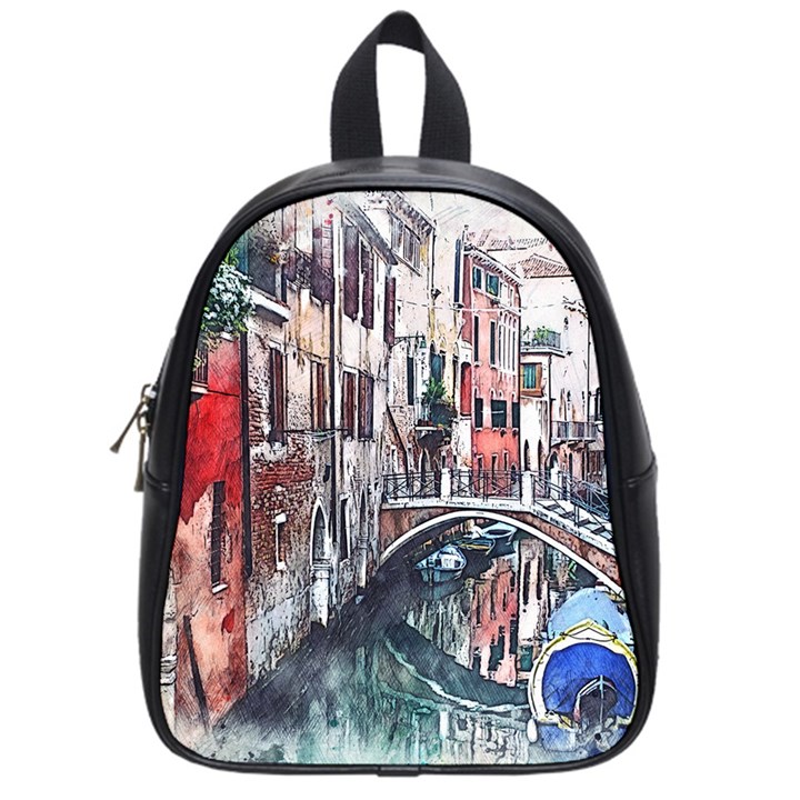 Venice Water Laguna Italy School Bag (Small)