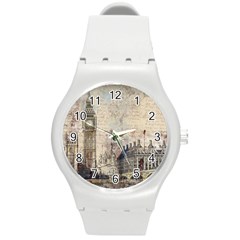 London Westminster Bridge Building Round Plastic Sport Watch (m) by Wegoenart