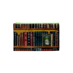 Books Library Bookshelf Bookshop Cosmetic Bag (xs) by Wegoenart