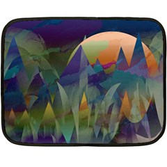 Mountains Abstract Mountain Range Double Sided Fleece Blanket (mini)  by Wegoenart