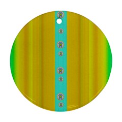 Colors And Flowers Round Ornament (two Sides) by pepitasart