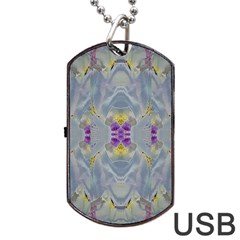 We Are Flower People In Bloom Dog Tag Usb Flash (two Sides) by pepitasart
