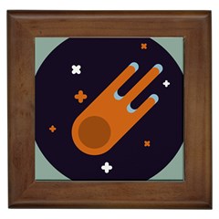 Meteor Meteorite Space Comet Framed Tile by Pakrebo