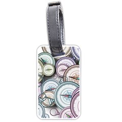 Compass Direction North South East Luggage Tag (one Side) by Pakrebo