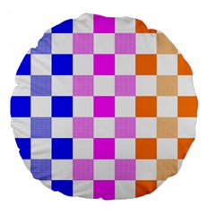 Checkerboard Again 9 Checkerboard Again 9 Large 18  Premium Flano Round Cushions by impacteesstreetwearseven