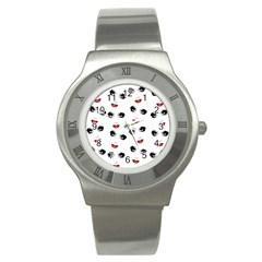 Bianca Del Rio Pattern Stainless Steel Watch by Valentinaart