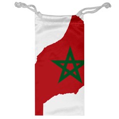 Morocco Flag Map Geography Outline Jewelry Bag by Sapixe