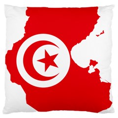Tunisia Flag Map Geography Outline Standard Flano Cushion Case (two Sides) by Sapixe