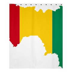 Guinea Flag Map Geography Outline Shower Curtain 60  X 72  (medium)  by Sapixe