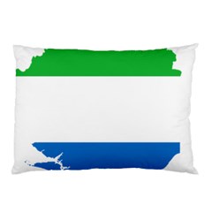 Sierra Leone Flag Map Geography Pillow Case (two Sides) by Sapixe