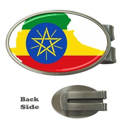 Ethiopia Flag Map Geography Money Clips (oval)  by Sapixe