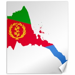 Eritrea Flag Map Geography Outline Canvas 20  X 24 