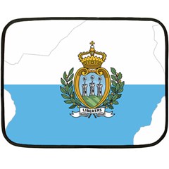 San Marino Country Europe Flag Double Sided Fleece Blanket (mini)  by Sapixe