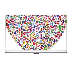 Heart Flags Countries United Unity Business Card Holder by Sapixe