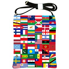 Flags Countries International Shoulder Sling Bag by Sapixe